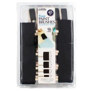 ArtSkills Craft Foam Paint Brush Set  4 Sizes-  48 Pieces-NEW